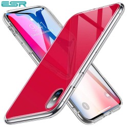 Carcasa ESR Mimic 9H Tempered Glass iPhone X, Red