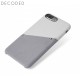 Decoded leather Back Cover for iPhone 8 Plus / 7 Plus / 6s Plus / 6 Plus, White / Grey