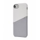Decoded leather Back Cover for iPhone 8 / 7 / 6s / 6, White / Grey
