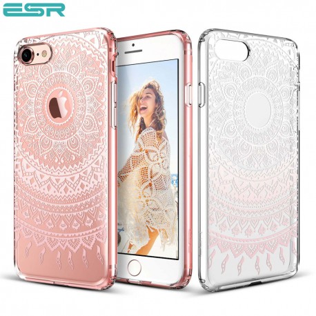 ESR Totem case for iPhone 8 / 7, Pink Manjusaka
