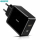 ESR Power Delivery (PD) Charger 30W, 1 USB-C + 1 USB-A, Black