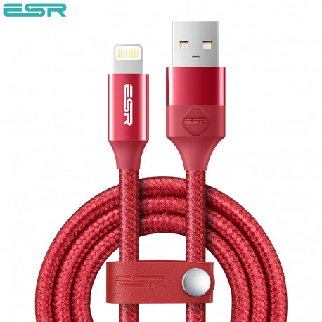 Cablu de incarcare-sincronizare ESR Lightning , Red, 1m