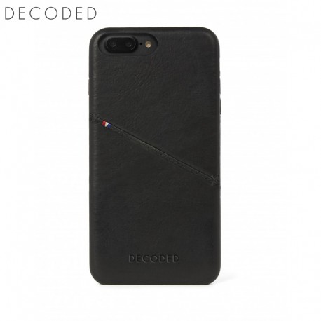Husa piele capac spate pentru iPhone 8 Plus / 7 Plus / 6s Plus / 6 Plus (5,5 inch) Decoded neagra