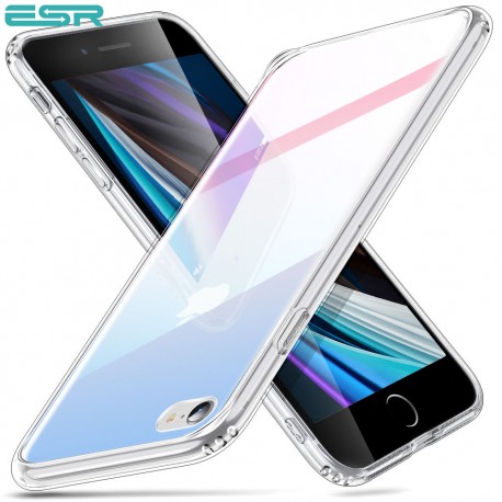 Carcasa ESR iPhone SE 2020 / 8 / 7 Mimic-Ice Shield Tempered Glass Case, Red-Blue