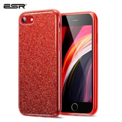 ESR iPhone SE 2020 / 8 / 7 Makeup Glitter Case, Red