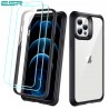 ESR Alliance - Black frame case for iPhone 12 Pro Max + 2 Tempered-Glass Screen Protectors